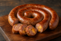 Kaaswors is a South African cheese sausage