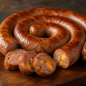 Kaaswors is a South African cheese sausage